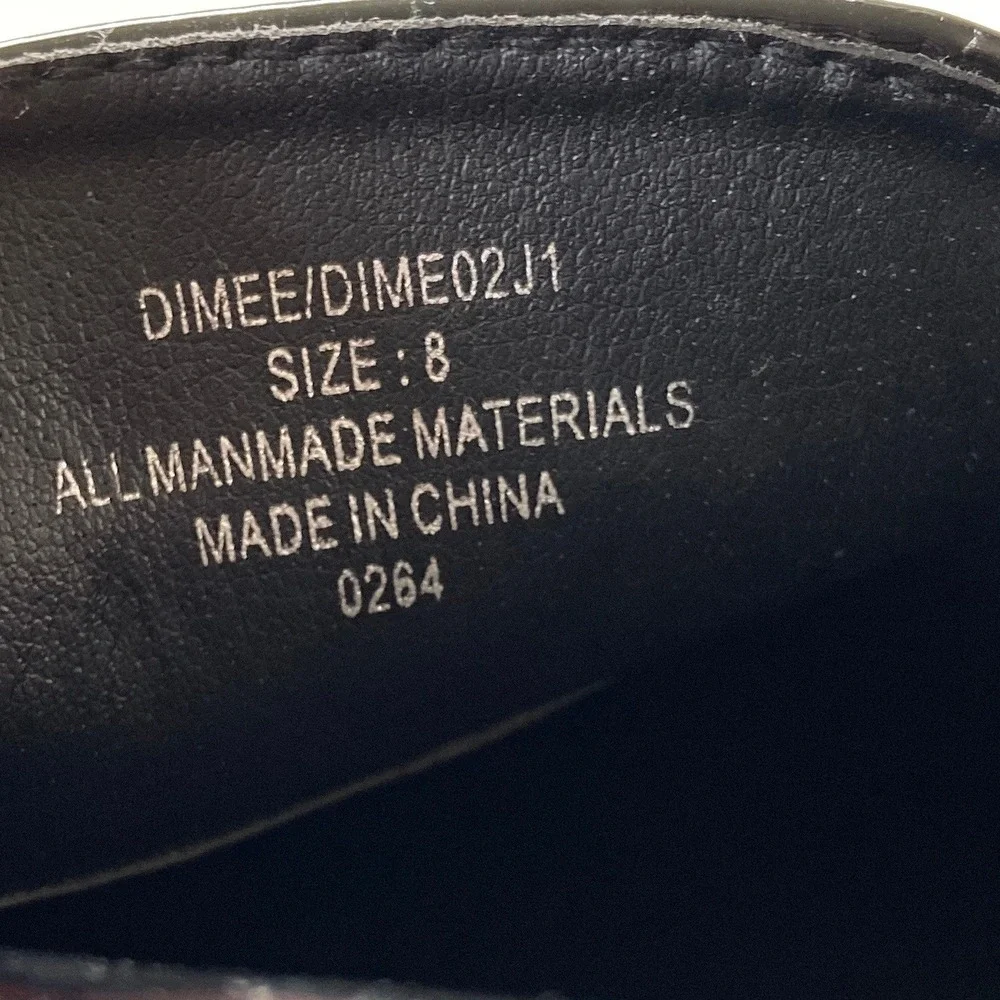 Madden Girl Black Faux Patent Leather Slingback Penny Loafers Womens 8 - Picture 8 of 8